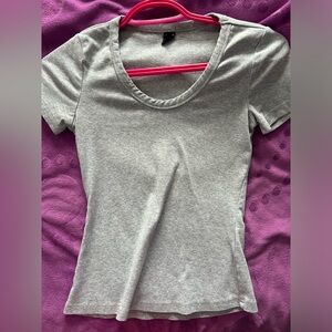 xs round neck grey tee